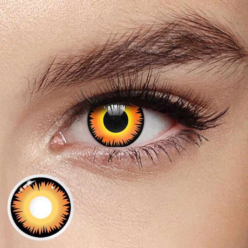Coloredeye Wolf Eye Orange Prescription Cosplay Colored Contact Lenses