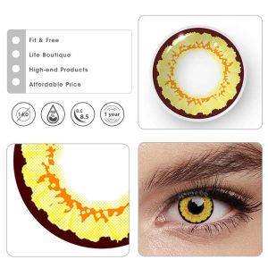 Coloredeye Sunflower Yellow Brown Prescription Cosplay Colored Contact Lenses