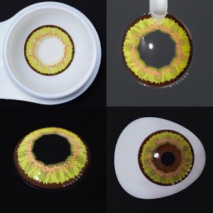 Coloredeye Sunflower Yellow Brown Prescription Cosplay Colored Contact Lenses