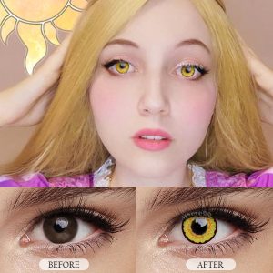 Coloredeye Sunflower Yellow Brown Prescription Cosplay Colored Contact Lenses