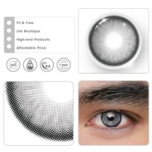 Coloredeye Norko Grey Prescription Men Colored Contact Lenses