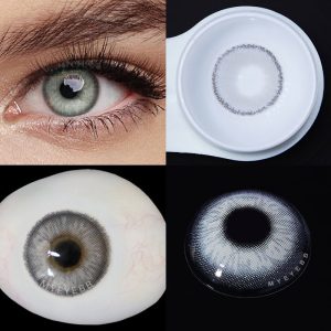 Coloredeye Fox's Eye Grey Prescription Colored Contact Lenses