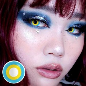 Coloredeye Block Blue & Yellow Prescription Cosplay Colored Contact Lenses