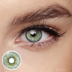 Coloredeye Rebirth Cosmic Green Prescription Colored Contact Lenses