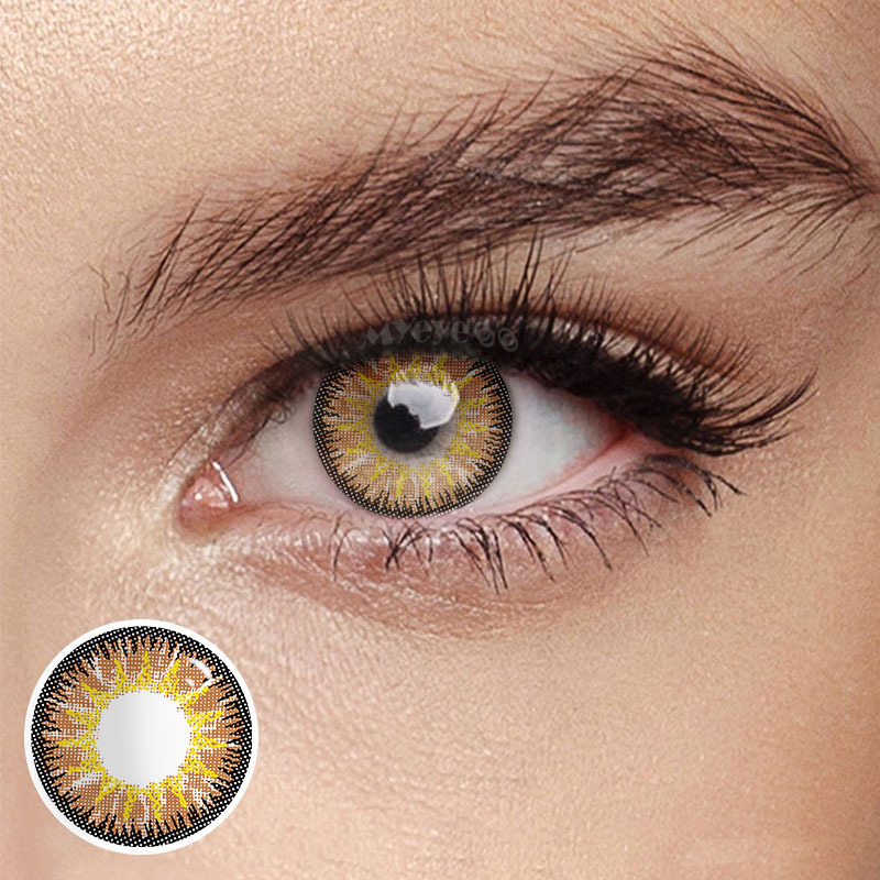 Coloredeye Wild Nature Vika Orange Brown Colored Contact Lenses