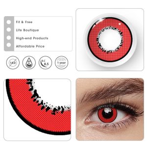 Coloredeye Elements Red Prescription Cosplay Colored Contact Lenses