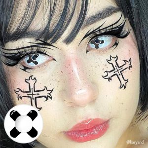 Coloredeye Black Cross Cosplay Colored Contact Lenses