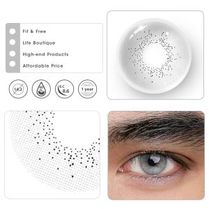 Coloredeye Ocean Grey Prescription Men Colored Contact Lenses