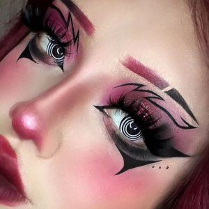 Coloredeye Black White Spiral Prescription Cosplay Colored Contact Lenses