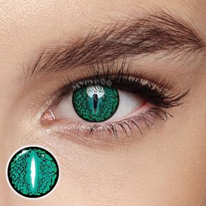Coloredeye Blind Lizard Eye Green Cosplay Colored Contact Lenses