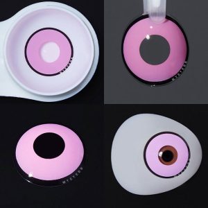Coloredeye Minecraft Pink Prescription Cosplay Colored Contact Lenses