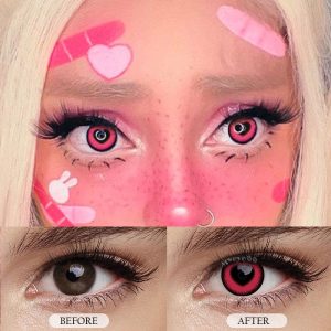 Coloredeye Pink Eyes Prescription Cosplay Colored Contact Lenses