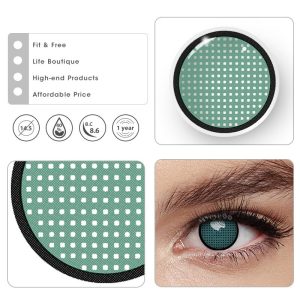 Coloredeye Blind Dark Green Manson Mesh Prescription Cosplay Colored Contact Lenses