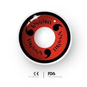 Coloredeye Sharingan Magatama Red Prescription Cosplay Colored Contact Lenses