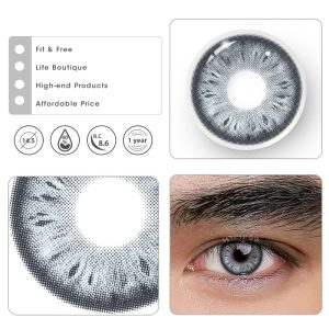 Coloredeye Cocoa Blue Prescription Men Colored Contact Lenses