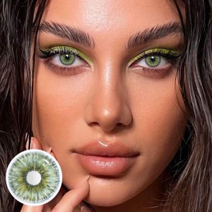 Coloredeye Rebirth Cosmic Green Prescription Colored Contact Lenses