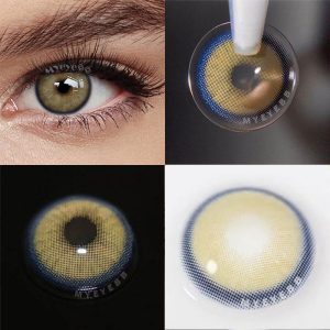 Coloredeye Neala Yellow Brown Prescription Colored Contact Lenses