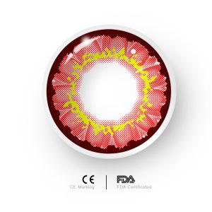 Coloredeye Sunflower Red Brown Prescription Cosplay Colored Contact Lenses