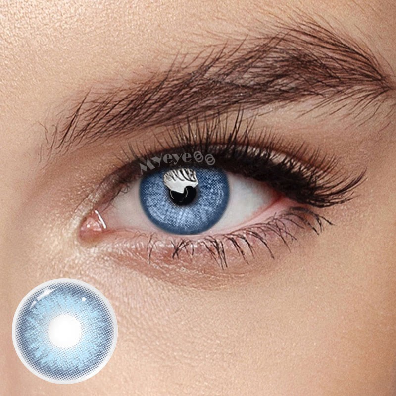 Coloredeye Rime Blue Prescription Colored Contact Lenses