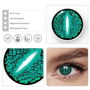 Coloredeye Blind Lizard Eye Green Cosplay Colored Contact Lenses