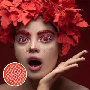 Coloredeye Blind Red Mesh Cosplay Colored Contact Lenses