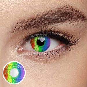 Coloredeye Pride Day Multi Rainbow Prescription Cosplay Colored Contact Lenses