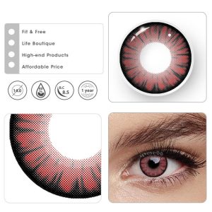 Coloredeye Miracle Times Red Prescription Cosplay Colored Contact Lenses