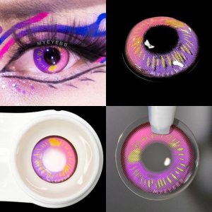 Coloredeye Anime Tear Pink Prescription Cosplay Colored Contact Lenses