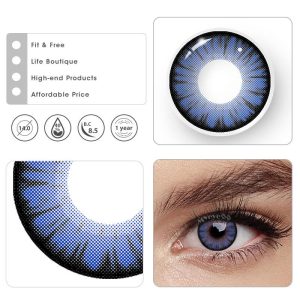 Coloredeye Miracle Times Deep Blue Prescription Cosplay Colored Contact Lenses