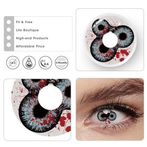 Coloredeye Devil's Triple Black Prescription Cosplay Colored Contact Lenses