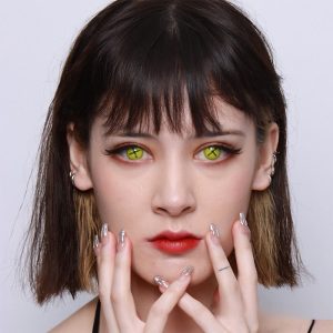 Coloredeye Blind Button Eye Green Cosplay Colored Contact Lenses