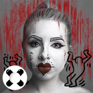 Coloredeye Black Cross Cosplay Colored Contact Lenses