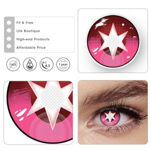 Coloredeye Blind Ai Hoshino Red Cosplay Colored Contact Lenses