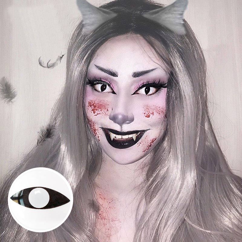 Coloredeye White Cat Eye Prescription Cosplay Colored Contact Lenses