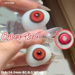 Coloredeye Cyber Red Prescription Cosplay Colored Contact Lenses