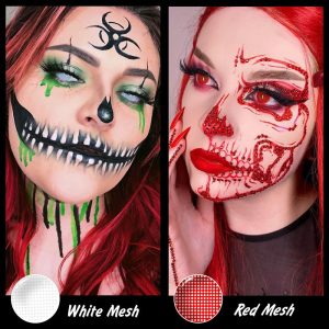 Coloredeye Blind Red Mesh Cosplay Colored Contact Lenses