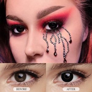 Coloredeye Black Block Prescription Cosplay Colored Contact Lenses