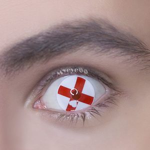 Coloredeye Blind Red Cross Cosplay Colored Contact Lenses