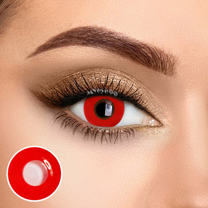 Coloredeye Vampire Red Block Prescription Cosplay Colored Contact Lenses