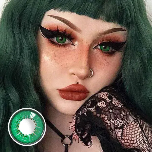 Coloredeye Genshin Impact Green Prescription Cosplay Colored Contact Lenses