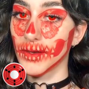 Coloredeye Rinne Sharingan Red Prescription Cosplay Colored Contact Lenses
