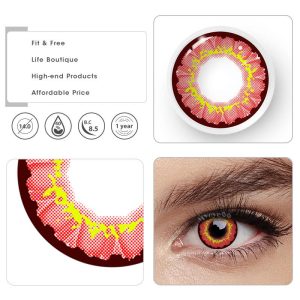Coloredeye Sunflower Red Brown Prescription Cosplay Colored Contact Lenses