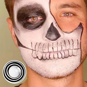 Coloredeye Black White Spiral Prescription Cosplay Colored Contact Lenses