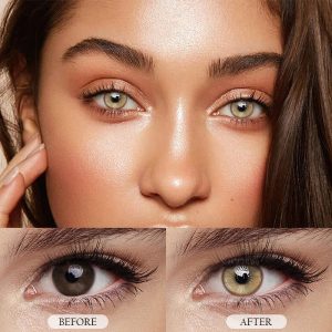 Coloredeye Magic Coral Gold Brown Prescription Colored Contact Lenses
