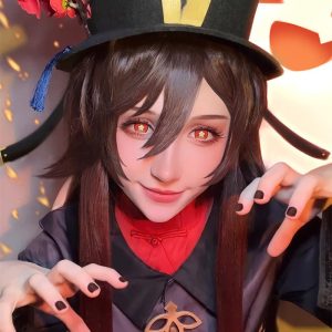 Coloredeye Blind Hutao Red Cosplay Colored Contact Lenses