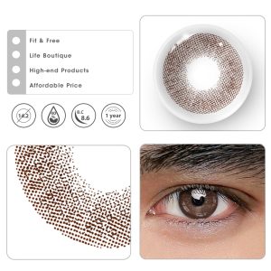 Coloredeye Queen Brown Prescription Men Colored Contact Lenses
