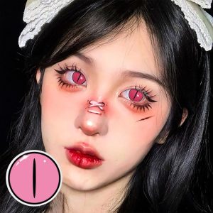 Coloredeye Blind Kamado Nezuko Rose Cosplay Colored Contact Lenses