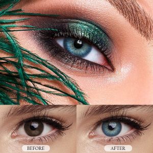 Coloredeye New York III Blue Prescription Colored Contact Lenses