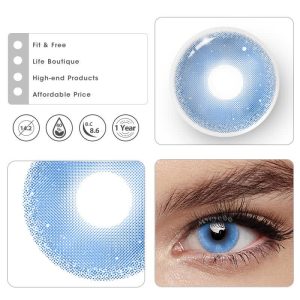 Coloredeye Lunar Glitter Blue Prescription Colored Contact Lenses