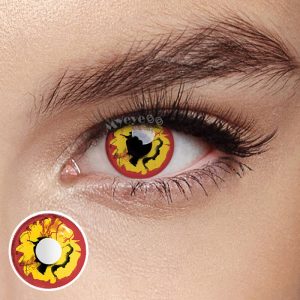 Coloredeye Bloom Red Prescription Cosplay Colored Contact Lenses